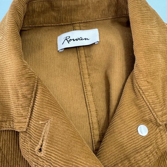 ROWAN Abbot Cord Chore Jacket Women's Small Button Front Pockets Amber Grain - Picture 2 of 8